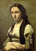 Jean Baptiste Camille  Corot Woman with a Pearl France oil painting artist